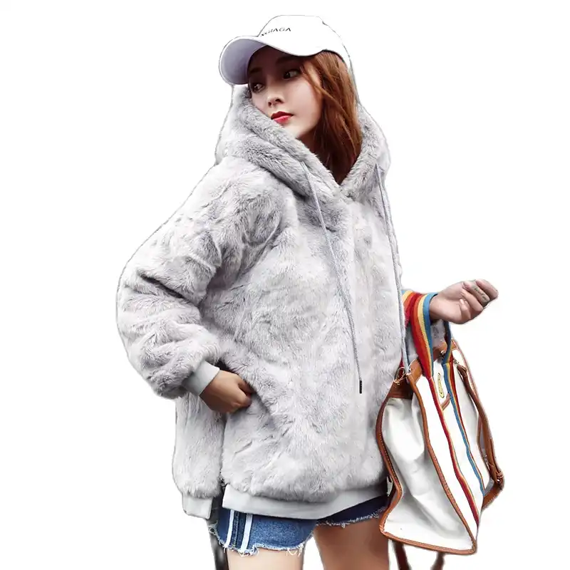 furry hoodie womens