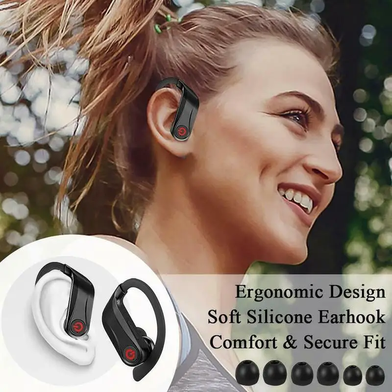 Беспроводные наушники HBQ Q62 TWS Bluetooth 5 0 крючок для наушников спорта зарядка чехол