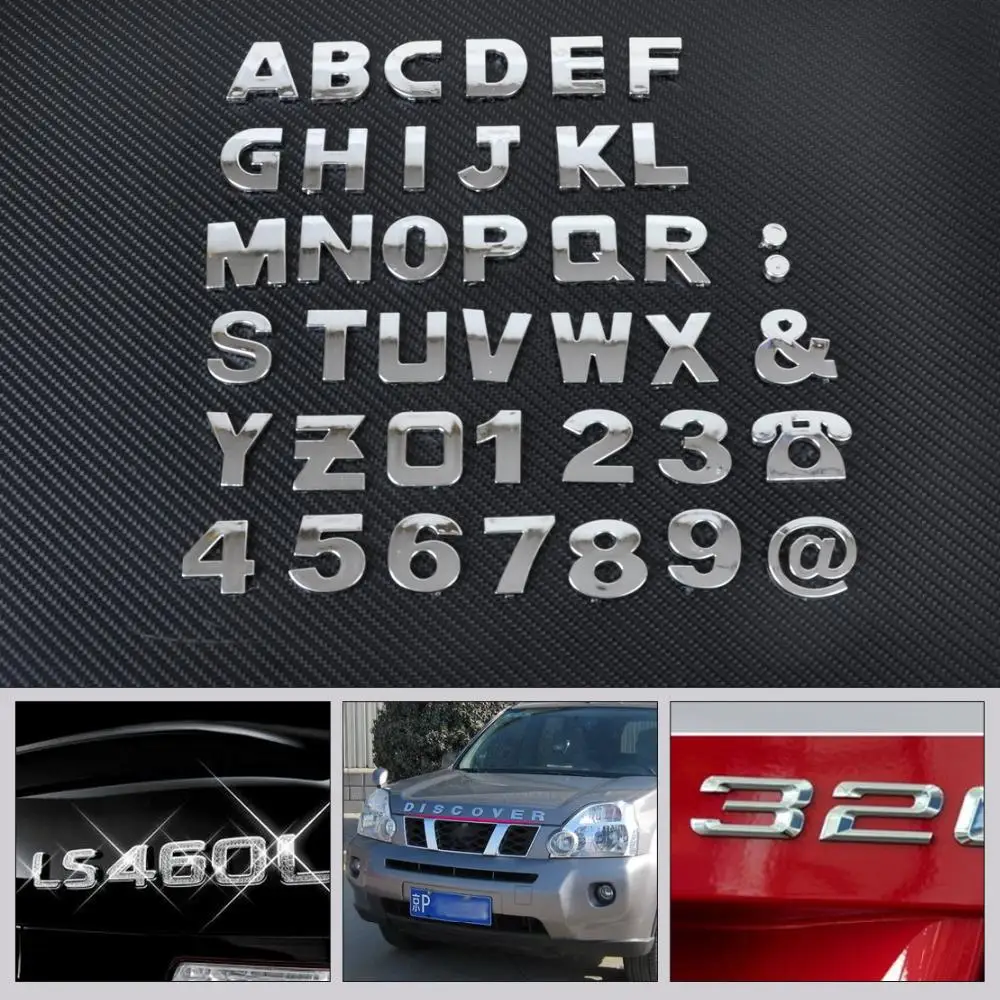 Car DIY Letter Alphabet number Stickers Logo for Volkswagen vw 07 EOS 2.0 TF Phaeton 6.0 FS Touareg PTouareg Touran | Автомобили и