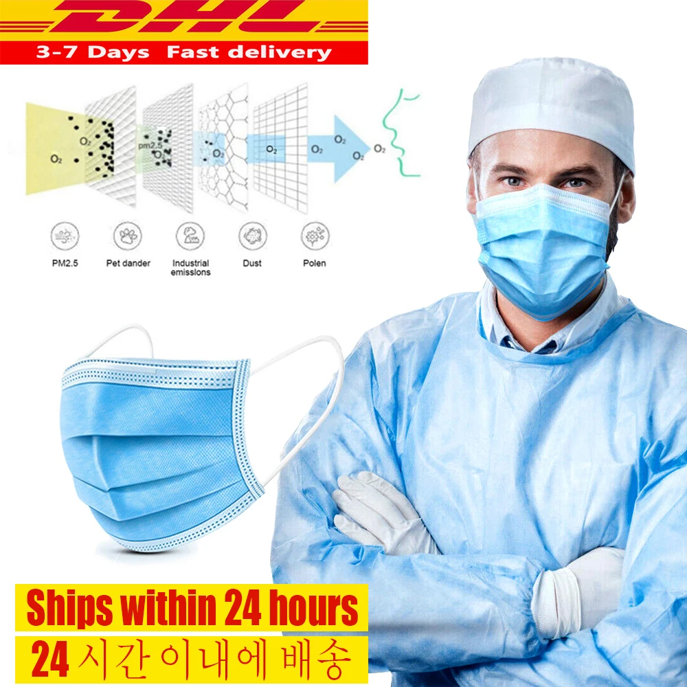 

1000pcs 3 Layer Disposable Mask Anti Dust Mouth-muffle Face Masks Men Women Anti Fog Face Mouth Masks Breathable Mouth Facemask
