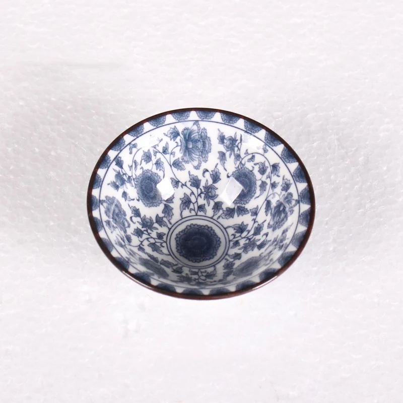 Керамический чайный набор кунг-фу в японском стиле, маленькая чайная чашка, одиночная чашка, антикварная голубая и белая фарфоровая чашка, персональная чашка, чашка-мастер - Цвет: 7cmx3cmx45ml BB