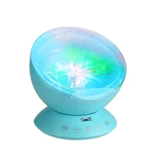  Multicolor Ocean Wave Light Smart Home Projector Nightlight with Mini Music Player for Living Room and Bedroom Novelty Baby Lamp 