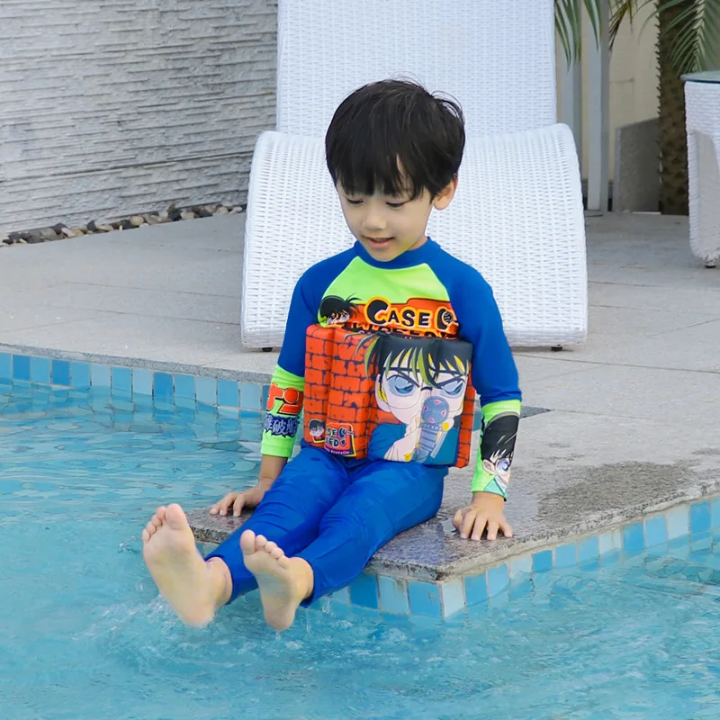 

One-piece Swimming Suit BOY'S Sun-resistant Set Large Floating Rod Deconstructable Boy Training Swimming Pool Big Boy Swimwear