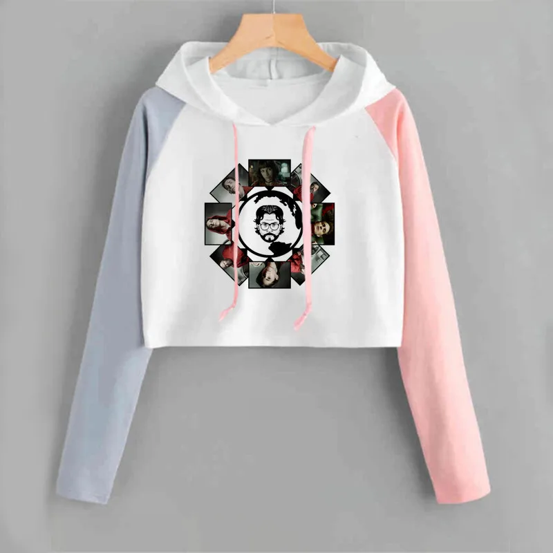 ZYZTOP женские толстовки La Casa De Papel Модные Цветные повседневные осенние Harajuku пуловеры с капюшоном и длинным рукавом Женская толстовка