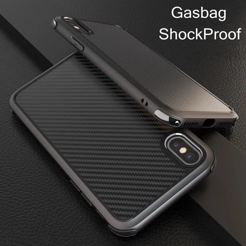 Ударопрочный чехол из углеродного волокна для iPhone 11 Pro X XS MAX XR 7 8 6 6S Plus, мягкий силиконовый резиновый матовый тонкий защитный чехол