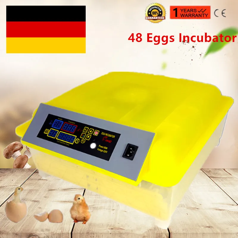 50-60Hz Digital Egg Incubator Hatcher Machine Equipment Tool 48 Eggs 80W,110V