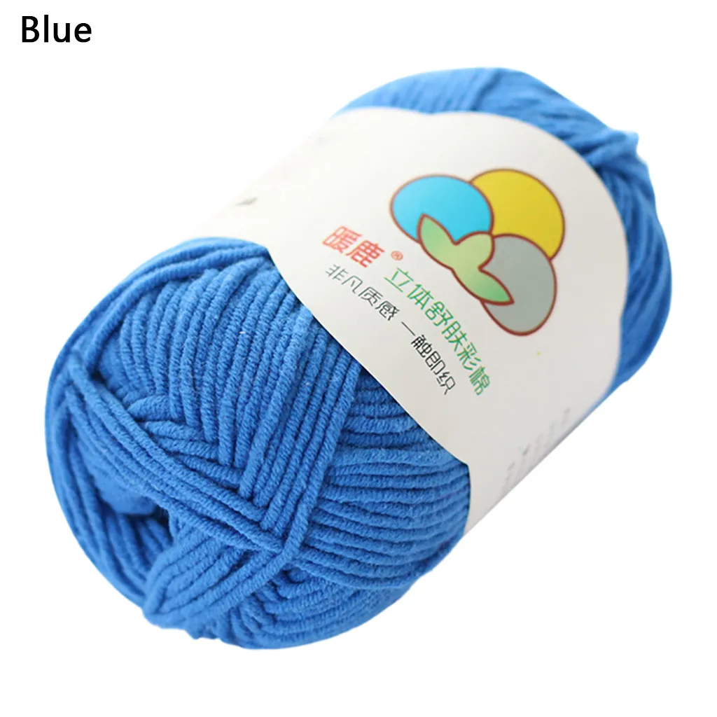 50 г ручной работы Мягкая шерстяная пряжа для вязания Молоко теплые мягкие носки DIY шарф свитер вязаная шерстяная нить вязаный материал FN65 - Цвет: Blue