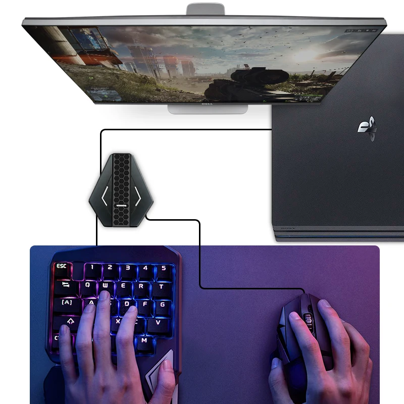  Data Frog PUBG Mobile Wireled Gaming Keyboard Mouse Converter For PS4 Xbox one Nintendo Switch Cons
