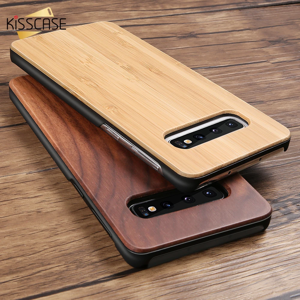 KISSCASE чехол из натурального дерева для samsung Galaxy S10 S9 S8 Plus Натуральный Бамбуковый чехол для samsung Galaxy S7 Edge S8 S10 Plus S10 e чехол