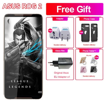 Перейти на Алиэкспресс и купить Asus ROG телефон 2 6,59 дюйм8 ГБ ОЗУ 128 Гб ПЗУ игровой телефон Snapdragon 855 + NFC ROG телефон II ZS660KL 6000 мАч LTE мобильный телефон