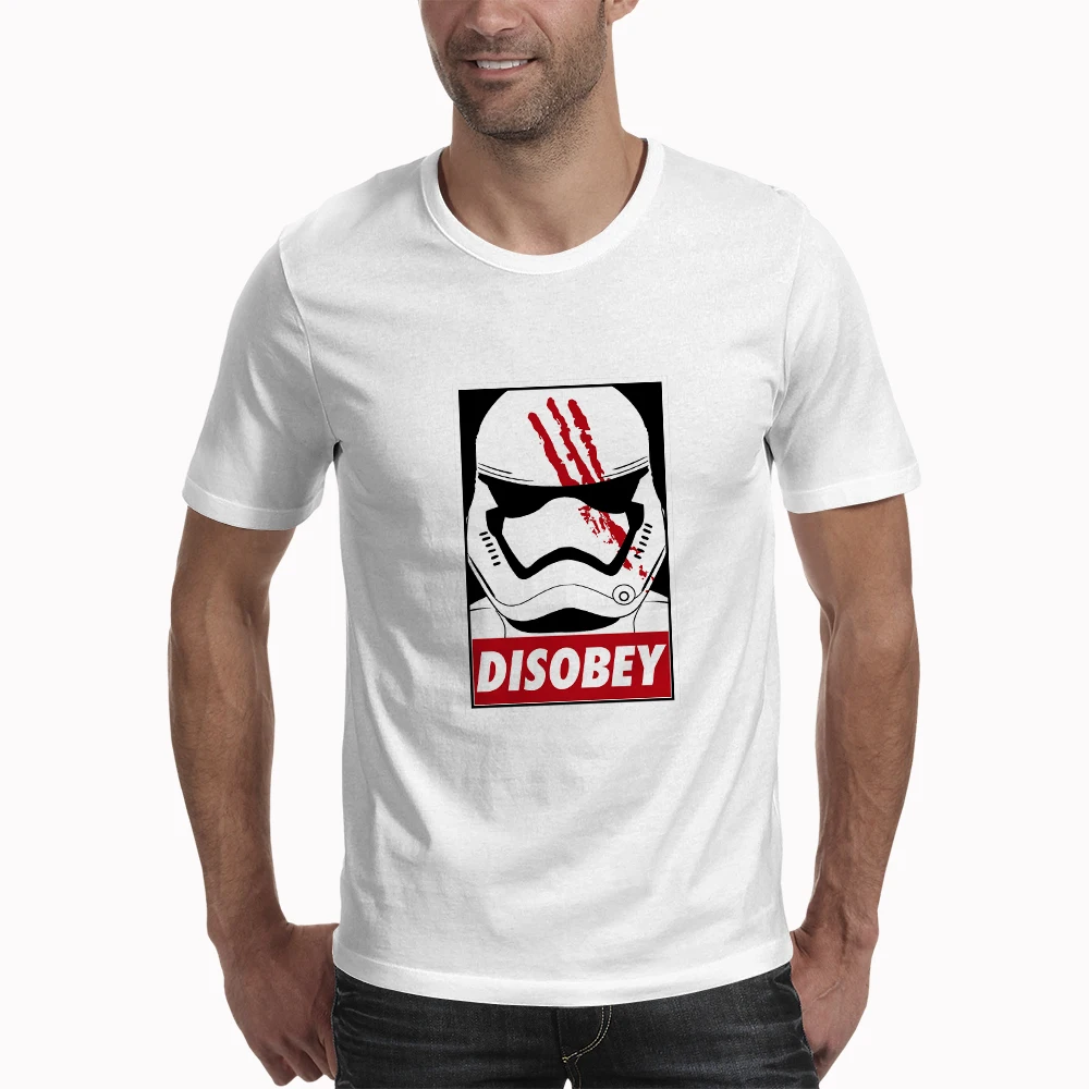 Мужская и Женская Повседневная белая брендовая одежда Звездные войны уличная модная футболка футболки с буквенным принтом Camisetas - Цвет: M19bk310