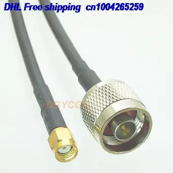 

EMS/ DHL 50pcs N male plug to RPSMA male jack straight KSR195 Jumper pigtail 2M cable 22j