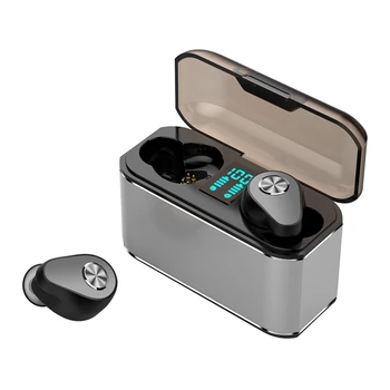 

TWS Bluetooth Headset HiFi Sound Quality IPX6 Waterproof Bluetooth V5.0 LED Display Binaural Separation Design