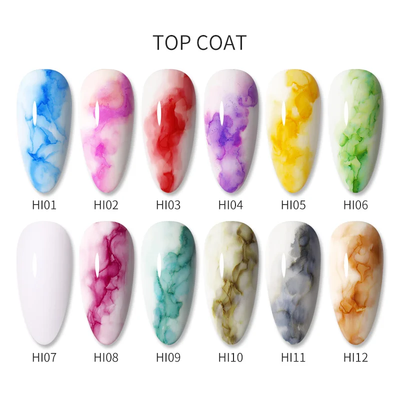 BORN PRETTY Цветущий лак для ногтей 6 мл градиентные акварельные чернила Nagellack синяя