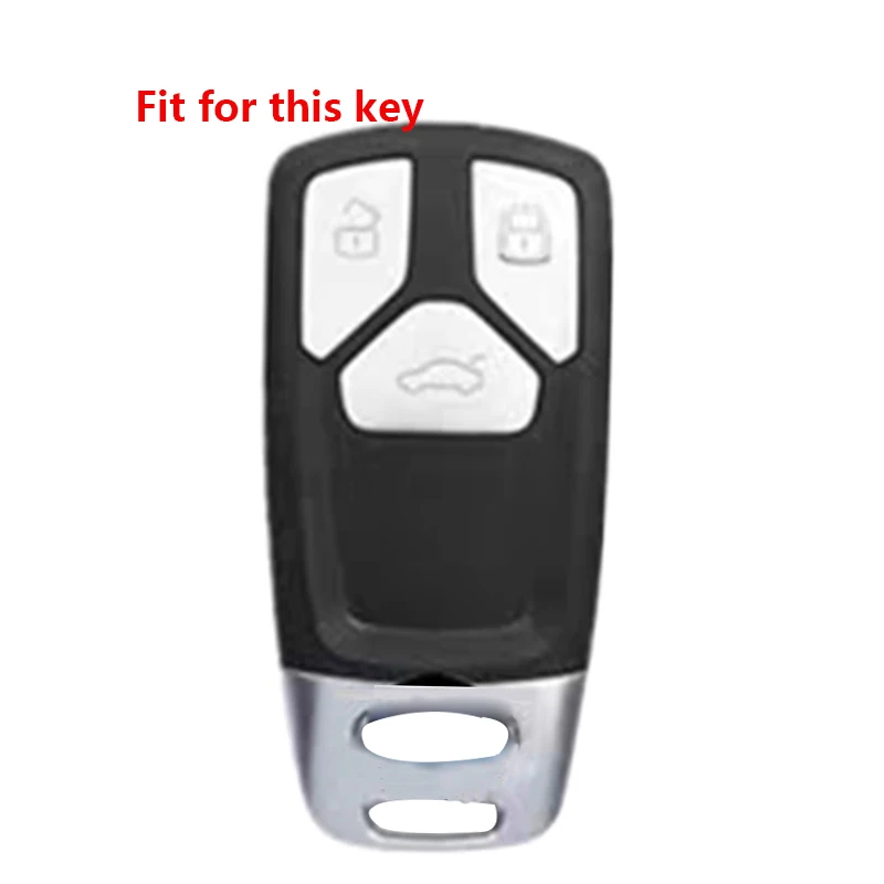 Silicone Key Cover Shell Holder for Audi A4 2016 B9 Q7 TT TTs Case Keychain Alarm Keys Car | Автомобили и мотоциклы