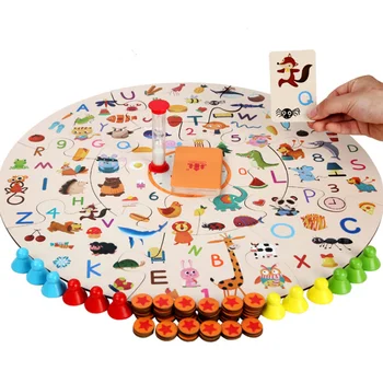 

Wooden Children Board Game Memory Matching Game Looking Learn Education Toy