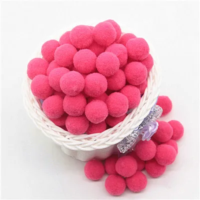 14 rose red Мульти Размеры красочными помпонами куклы DIY одежды материал ручной работы мягкие пушистые Помпоны мяч для детские игрушки «сделай сам» Аксессуары - Цвет: 14 rose red