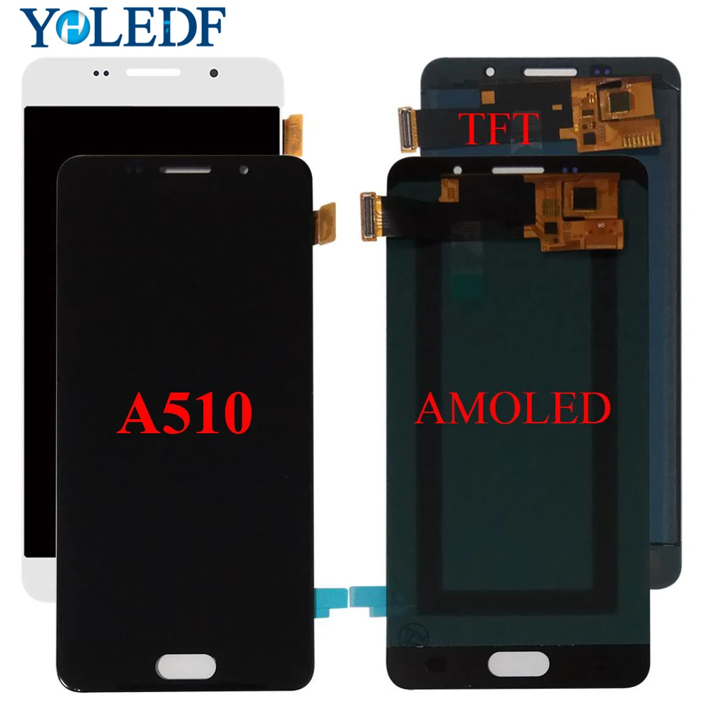 Super AMOLED ЖК-дисплей для Samsung Galaxy A5 2016 A510 A510F A510M A510FD A5100 A510Y Дисплей кодирующий