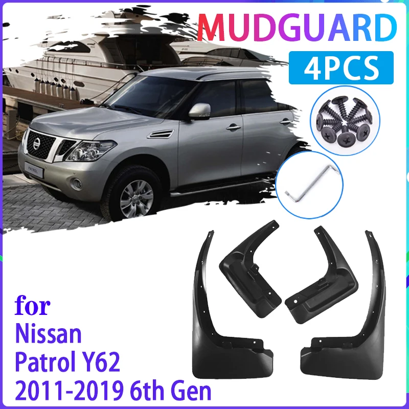 4 шт. Автомобильные Брызговики для Nissan Patrol Y62 2011 ~ 2019 2015 2016 2017 2018 - Цена: 