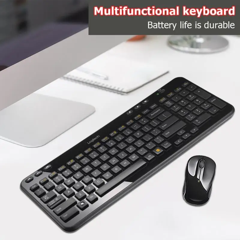 Logitech MK365 USB Wireless Keyboard Unifying Receiver Fashion Appearance Battery Life and Durability 1000DPI Mouse Combos Set