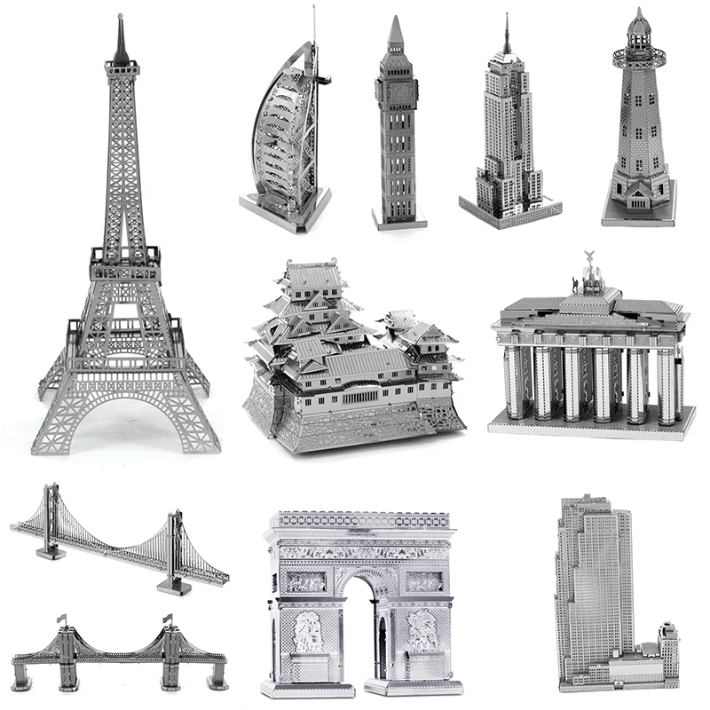 

Star Wars 3D Metal Puzzle Shuttle TIE Fighter X Wing BB-8 Robot Silver Speeder Millenium Falcon Model Child Kid Educational Toy