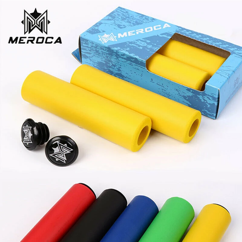 MEROCA MTB 1 пара Упоры для рук на руль велосипеда Силиконовые 130 мм ручки руля +