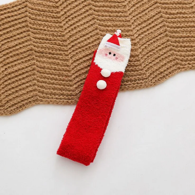 Xmas Women Girl Striped High Stockings Over The Knee Stripy Santa Print Long Hosiery Stockings Christmas