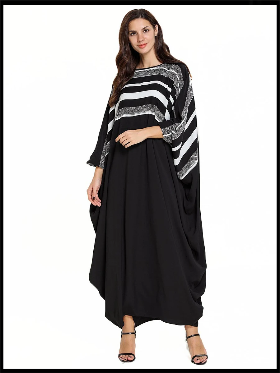 Мусульманский женский Восточный халат abaya кимоно Плюс Размер Макси длинное платье ОАЭ Дубай дамы хиджаб Восточный халат из марокена Турция турецкий ислам одежда