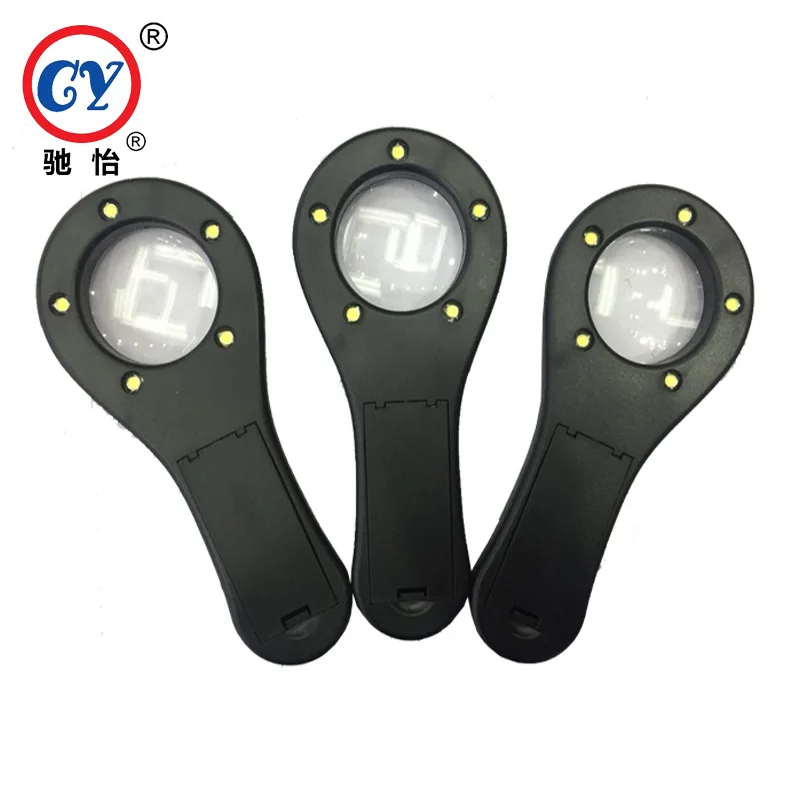 

New Lighting 5 Lights Magnifying Glass Lighting Double Magnifying Mirror Flashlight Hand-Held Plastic Illumination Magnifier Mag