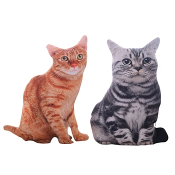 

2 Pcs 50Cm Simulation Plush Cat Pillows Soft Stuffed Animals Cushion Sofa Decor Cartoon Plush Toys for Children Kids Gift, 1 Pcs