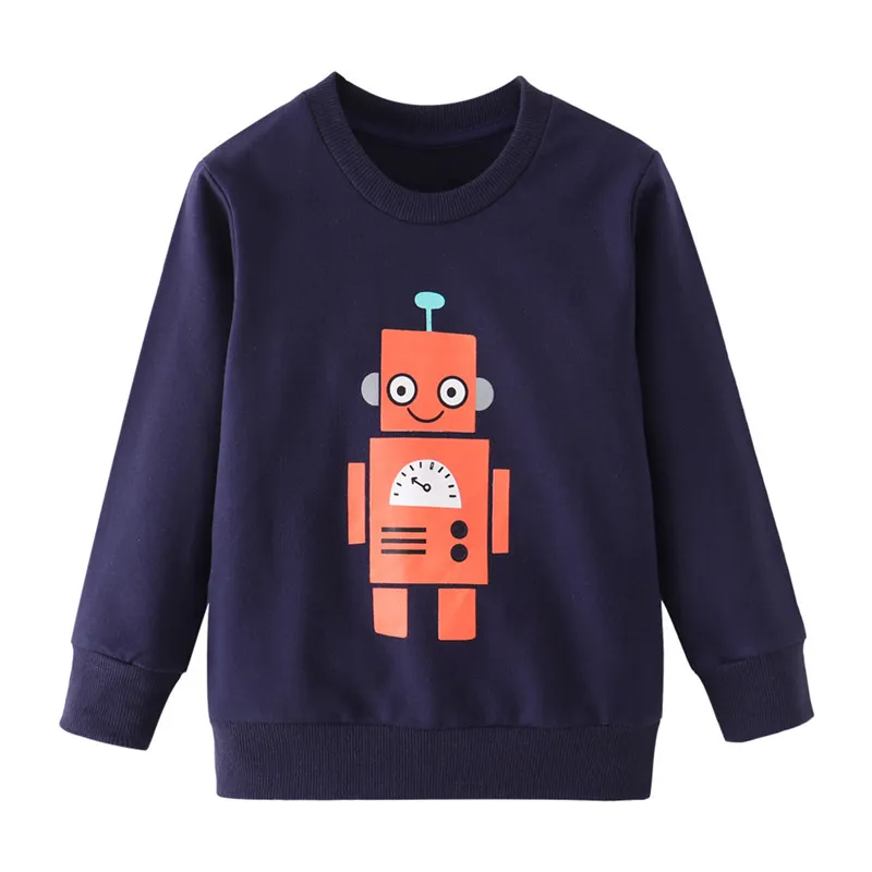 

Funnygame New Arrival Children Robot Print Boys Girls T shirts Fashion Sweatshirts Hoodies Toddler Clothes Pullover Tops