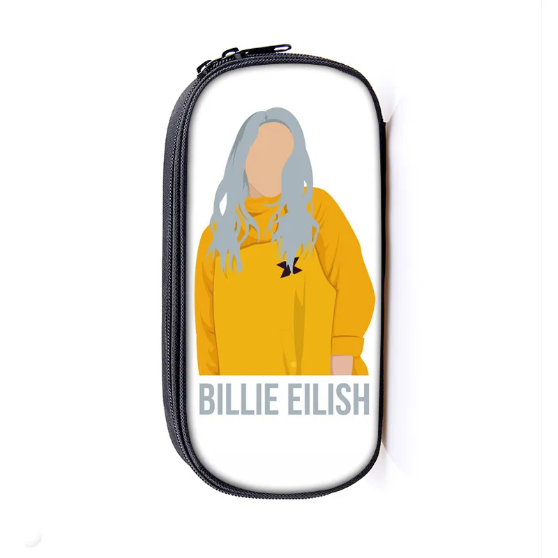 Billie Eilish пенал Sac сумка-чехол для косметики BE Женская сумочка для косметики Bille DJ Singers Elish школьные принадлежности для подростка коробка для ручек - Цвет: 17