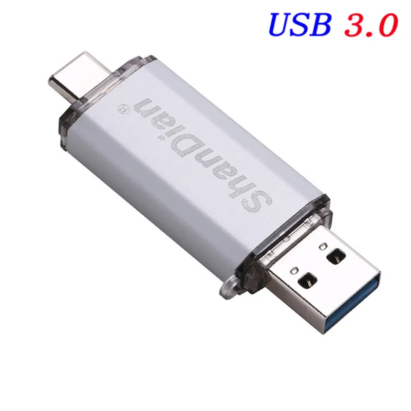 SHANDIAN фактическая емкость USB 3,0 type-C 3,1 usb флеш-накопитель 68 ГБ/32 ГБ/16 ГБ/8 ГБ флеш-накопитель карта памяти U диск - Цвет: White