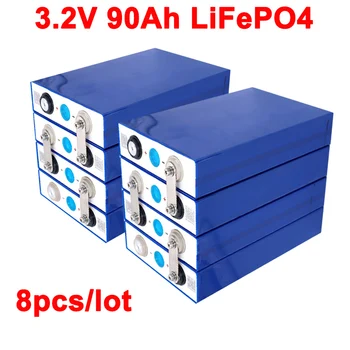 شراء8 قطعة/الوحدة 3.2 فولت 90Ah LifePo4 بطارية ليثيوم 270A 3C استنزاف عالية Diy بها بنفسك 12 فولت 24 فولت الشمسية العاكس سيارة كهربائية C Oach عربة الغولف