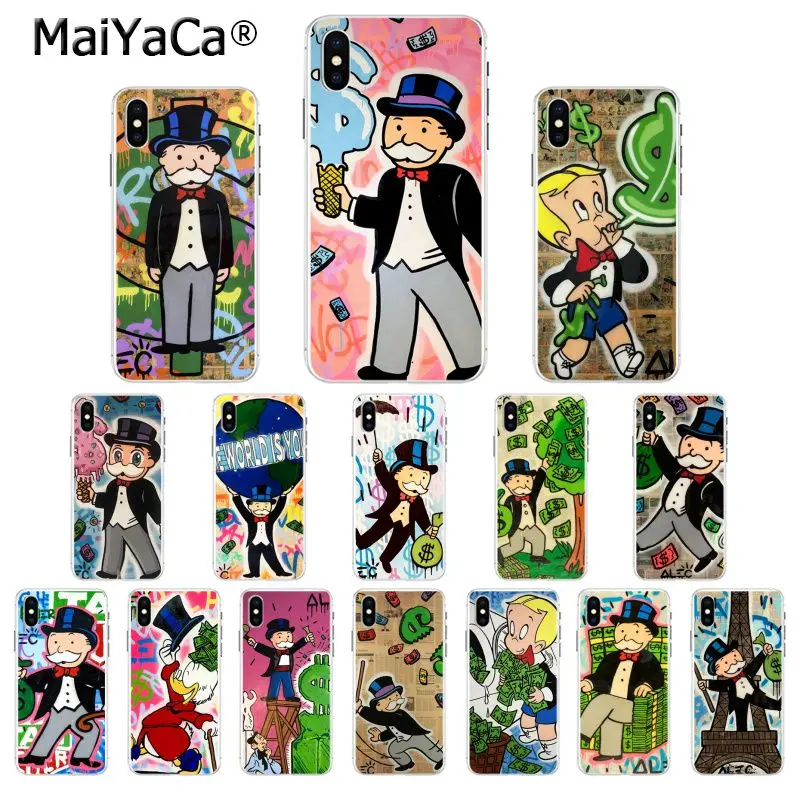 

MaiYaCa Dollar Monopoly TPU Soft Silicone Phone Case Cover for iPhone 5 5Sx 6 7 7plus 8 8Plus X XS MAX XR