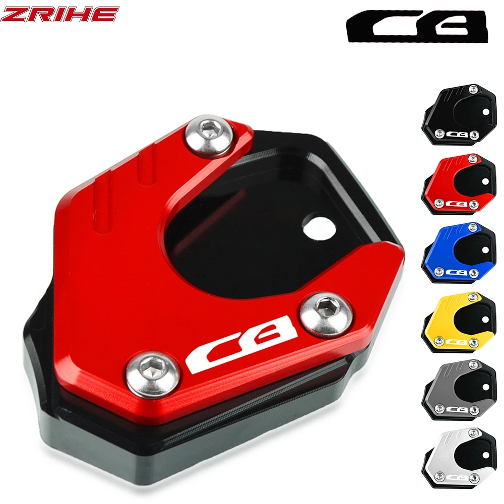 

For Honda CB125R CB300R CB400X CB500F/X CB650R Motorcycle Side Stand Pad Plate Kickstand Enlarger Support Extension With CB LOGO
