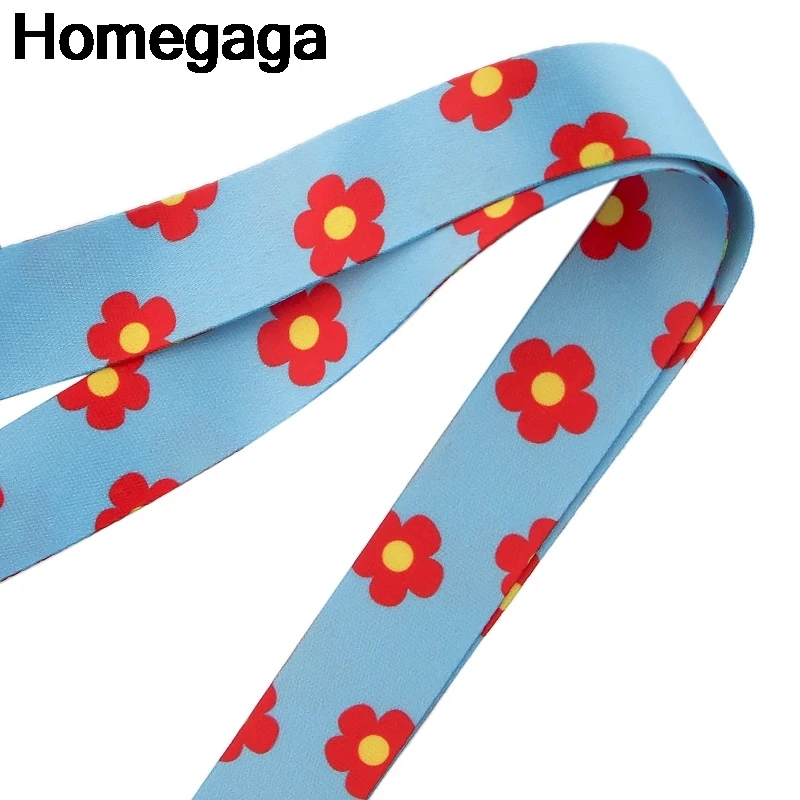 10 шт./лот, Homegaga, красные цветы, аксессуары для ключей, мобильный телефон, USB ID, держатель для ключей, ремни, бирка на шею, ремешок для камеры D2352