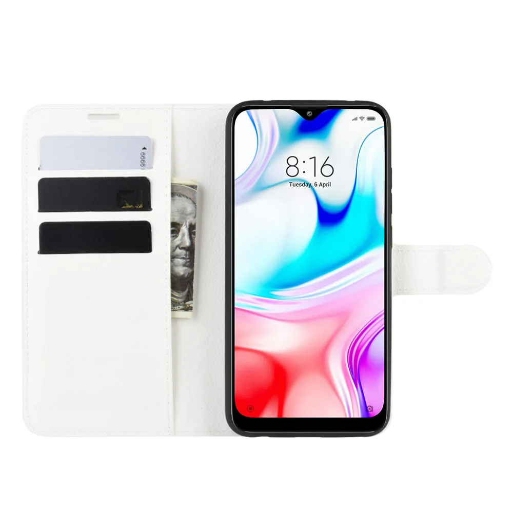 Для Xiaomi Redmi 8 чехол-кошелек из искусственной кожи чехол s для Xiaomi Redmi 8 откидной Чехол с подставкой слот для карт функциональный чехол для телефона
