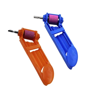 

2 Pcs Drill Bit Sharpener Portable Diamond Drill Bit Sharpening Tool,Include One Extra Wrench (Orange + Blue)
