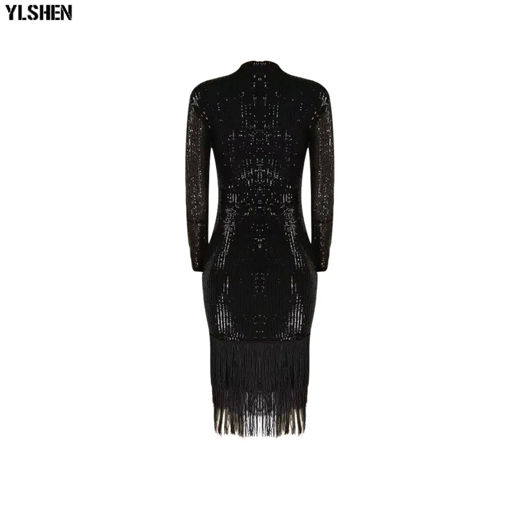 African Dresses for Women Dashiki Super Elastic Sequins Tassel African Dress African Clothes New Ankara Dresses Africa Clothing 10