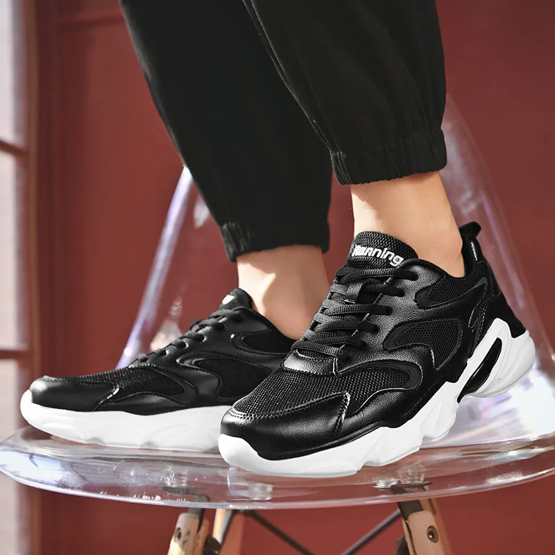 

Men Running Shoes Black Gym Sneakers for Man Breathable Mesh Sports Male Sneaker Outdoor Walking Footwears Zapatillas Hombre