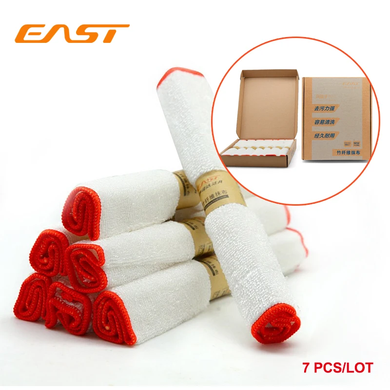 East 7 шт/набор кухонных салфеток для уборки, Супер Абсорбирующая плотная ткань из бамбукового волокна, Экологически чистая тряпка