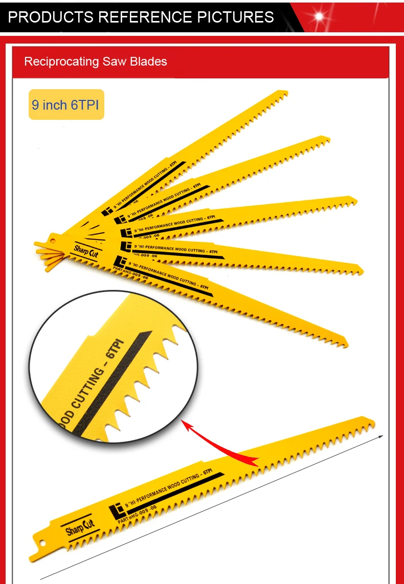 9-6T 3 sabre saw blades