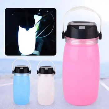 

Water Bottle LED 3 Color Solar Floodlight Drinkware Camping Fence Light Multifunction Power Bank Hiking Garden Lamp Portable