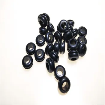 

Low price sold 50PCS inner diameter 8mm opening hole 12mm black rubber grommets rubber cable protector rubber protect ring