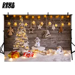 DAWNKNOW веселый рождественский светильник для фотосъемки фон для фотосъемки с Деревянной Стеной детская студия lv922