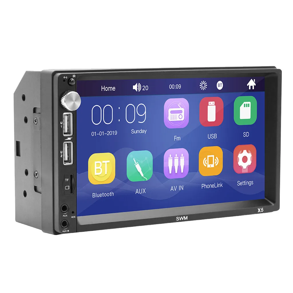 

#H25 SWM-X5 Car Bluetooth MP4 Player Car Audio And Video Support MP4 Video U Disk FM Radio MP3 Audio Car Bluetooth MP4 Player
