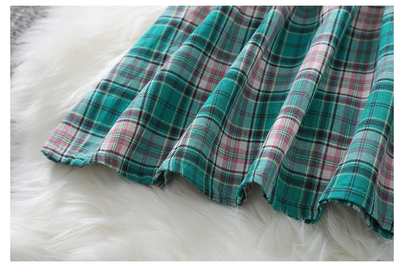 女童长袖连衣裙秋装洋气2020新款中大儿童秋季纯棉格子学院风裙子_B0_11