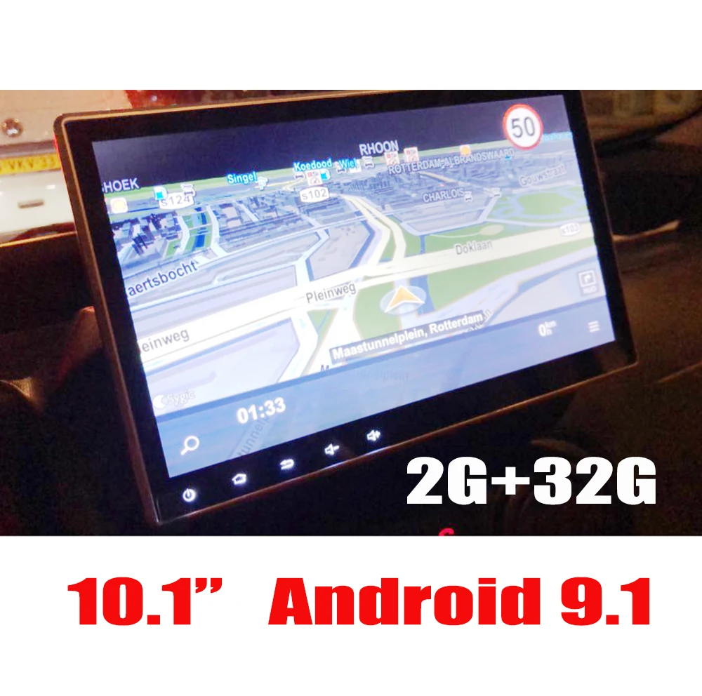 

10.1'' 1 Din Car Multimedia MP5 No DVD Player Universal Android 9.1 Car Radio Stereo GPS Navigation Bluetooth Wifi Auto Radio