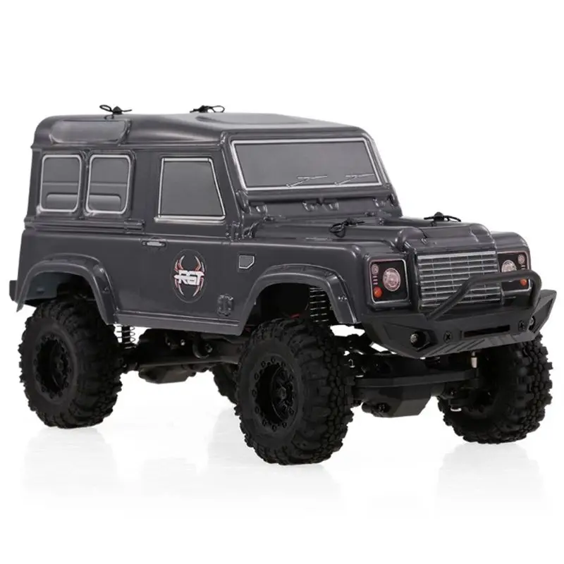 Сканеры 1/24 масштаб 4wd внедорожник RC автомобиль 4x4 мини внедорожник Грузовик RTR Lipo Рок Гусеничный авантюрист D90 с подсветкой - Цвет: Серый